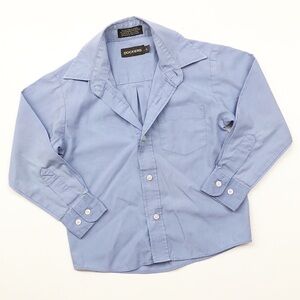 Dockers little boys light blue long sleeve button down shirt